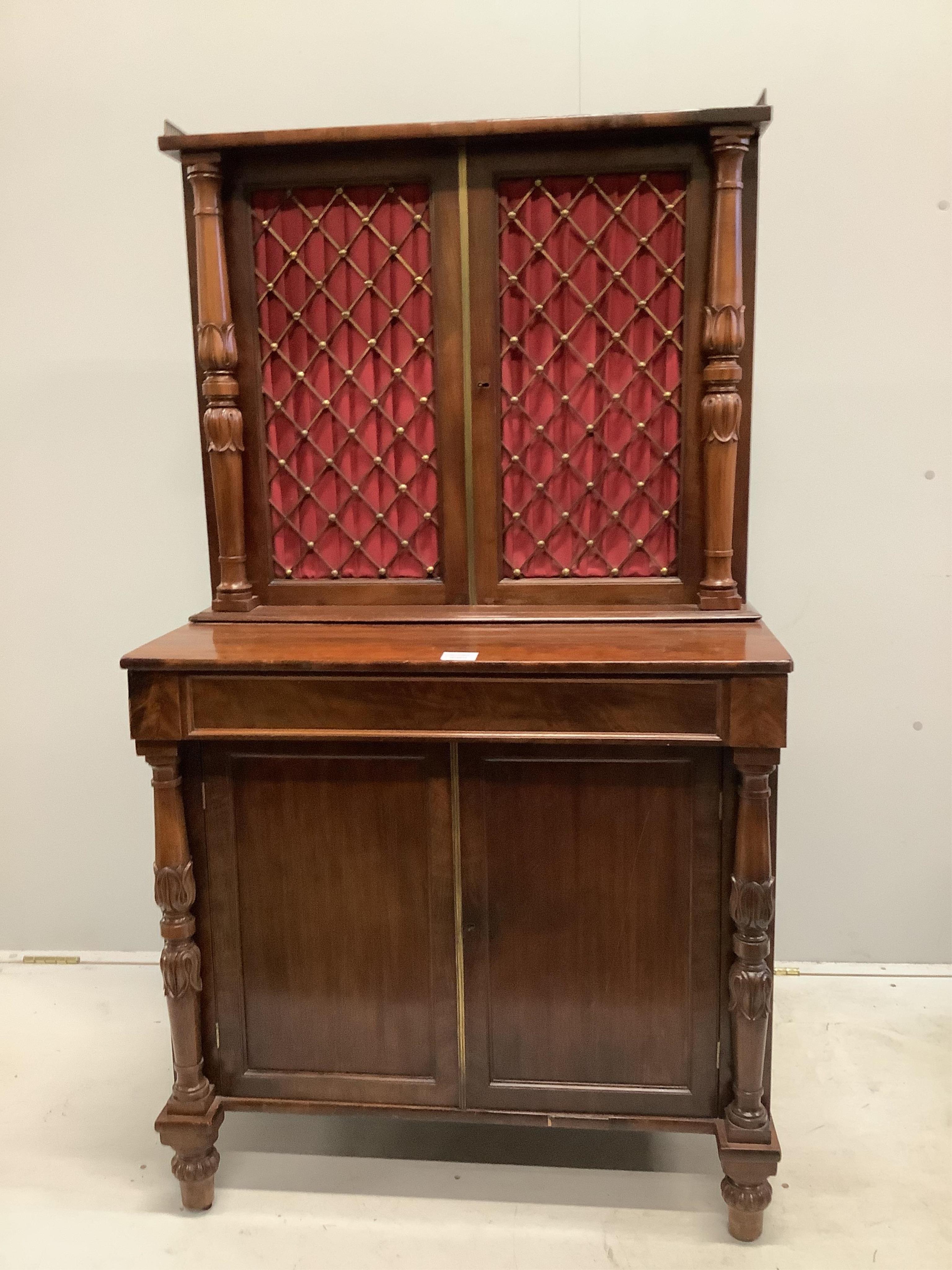 An early Victorian mahogany secretaire bookcase, width 77cm, depth 44cm, height 138cm. Condition - fair